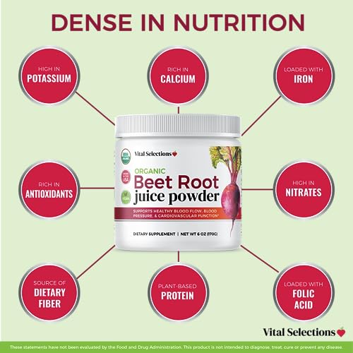 Vital Selections 100% Organic Beet Root Juice Powder, Highest Purity and Potency Vital Selections Au supplements