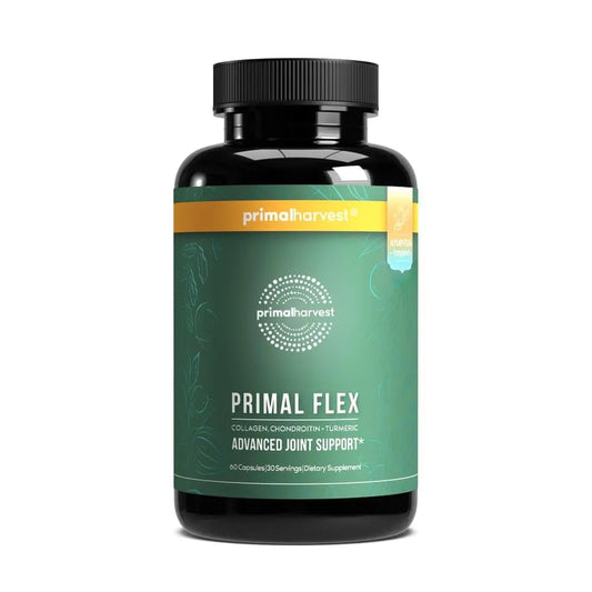 Primal Harvest Primal Flex with Turmeric, Hyaluronic Acid, Type II Collagen and Boswellia for Joint Comfort, Flexibility and Mobility Support (60 Count (1 Pack)) Primal HarvestAU supplements