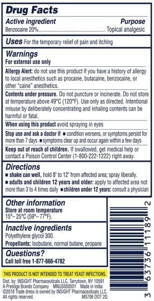 Monistat Instant Itch Relief Spray for Women, Maximum Strength Feminine Itch Care, 2 oz (Pack of 2) Monistat Au supplements