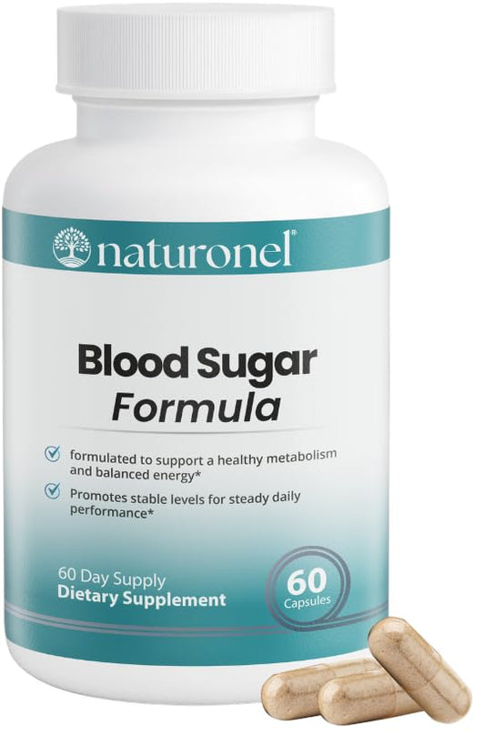 Naturonel Blood Sugar Formula – Metabolic Support with Cinnamon, Banaba, Bitter Melon, Guggul, Licorice, Gymnema, Juniper, Alpha Lipoic Acid & Chromium | Made in USA, GMP Certified NaturonelAu supplements