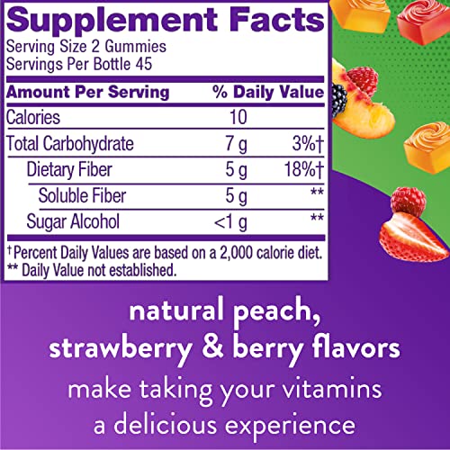 Vitafusion Fiber Well Sugar Free Fiber Supplement, Peach, Strawberry And Blackberry Vitafusion Au supplements