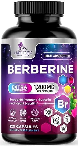 Berberine Supplement 1200mg per Serving - High Absorption Heart Health Support Nature's NutritionAU supplements