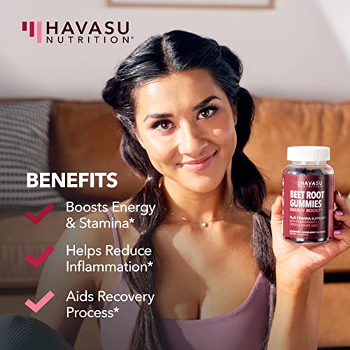 Beet Root + COQ10 Gummies Nitric Oxide Booster for Healthy Energy & Circulation Support HAVASU NUTRITION Au supplements