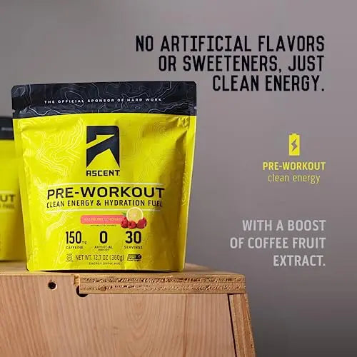 Ascent Pre Workout Powder - Preworkout for Men & Women with No Artificial Ingredients Ascent uk supplements