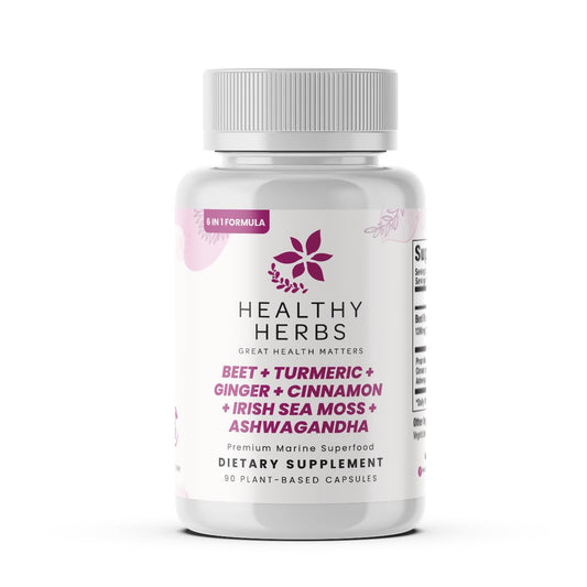 Healthy Herbs Wildcrafted Sea Moss Capsules | 1950mg BATCG-6 "Heart Complex Advanced Sea Moss Superblend | US-Made, Vegan, Non-GMO, Easy-Swallow (90 Capsules) Healthy HerbsAu supplements