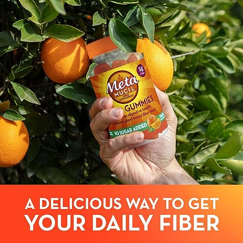 Metamucil Fiber Supplement Gummies, Sugar Free Orange Flavor, 5g Prebiotic Plant Based Metamucil Au supplements