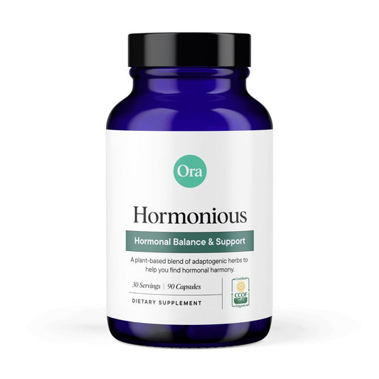 Ora Organic Natural Hormone Balance Supplement & Hormonal Acne Relief for Women - Support Skin, Mood, Energy, PMS & Menopause - Ashwagandha, Maca, Burdock Root, Cordyceps & VIT C - 90 Capsules Ora OrganicUS supplements