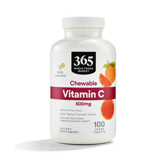 365 by Whole Foods Market, Vitamin C Chewable 500Mg, 100 Tablets 365 by Whole Foods MarketAU supplements
