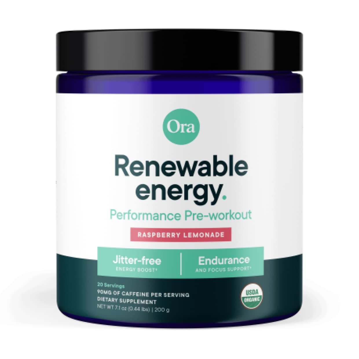 Ora Organic Natural Pre Workout Powder - Raspberry Lemonade Flavor- Provides Jitter Free Ora Organic Au supplements