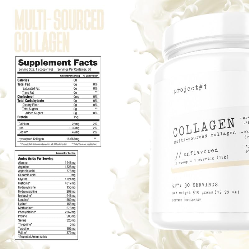 Project #1 Nutrition Multi-Sourced Collagen Powder | Grass-Fed Peptides for Skin, Hair Project #1 Au supplements