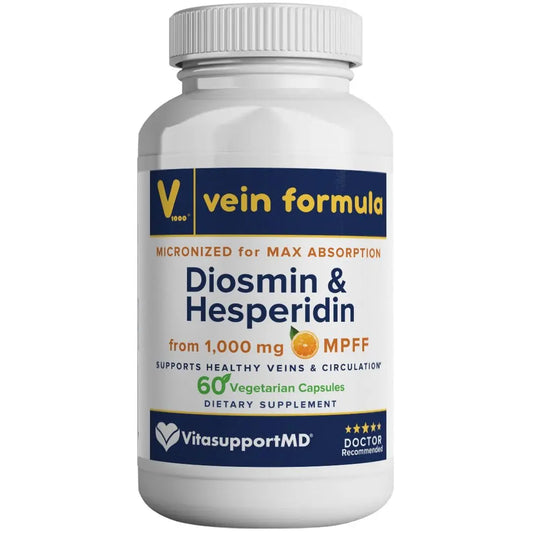 Vein Formula Diosmin Hesperidin 1000mg, Micronized Bioflavonoids Blend for Blood Circulation, Vein Support MPFF Supplement VITASUPPORTMDAU supplements
