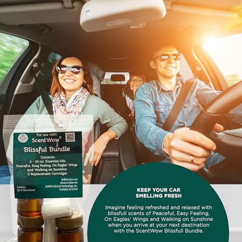 ScentWow® Aromatherapy Car Diffuser Refill Essential Oil Bundle with Three Refill Pads and 10ml Bottles Belle Aroma Au supplements