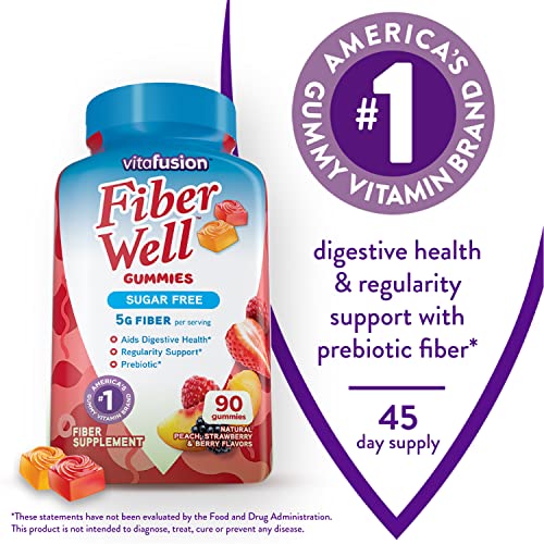 Vitafusion Fiber Well Sugar Free Fiber Supplement & Chewable Calcium Gummy Vitamins Vitafusion Au supplements