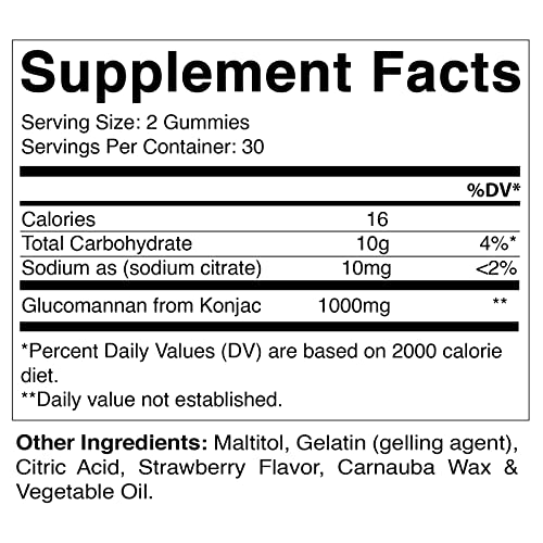 Vitamatic Sugar Free Glucomannan Gummies (Amorphophallus Konjac Root) - 1000mg per Vitamatic Au supplements