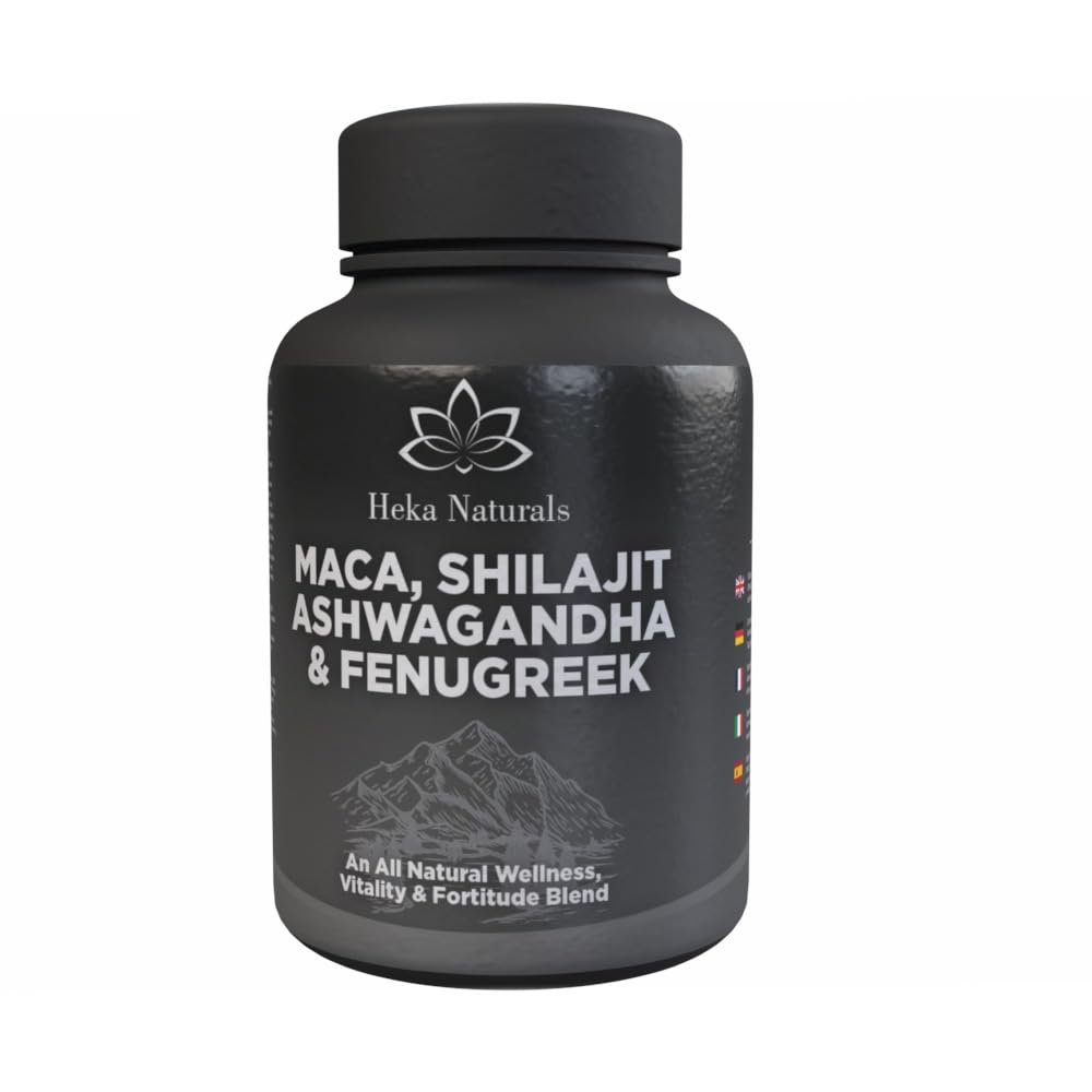 Heka Naturals Male Botanical Complex | 90 Capsules with Ashwagandha, Maca Root, Fenugreek & Shilajit | Traditional Plant-Based Ingredients for Active Lifestyles | Food Supplement Heka Naturals Au supplements