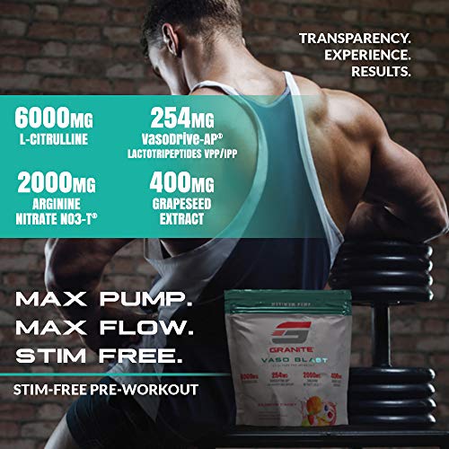 Granite Vaso Blast Advanced 'Stim-Free' Pre-Workout | Supports Vasodialation, NO Conversion Granite Supplements Au supplements