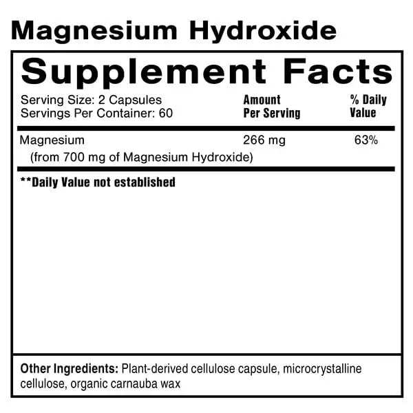 Quicksilver Scientific Magnesium Hydroxide (120 Capsules) Quicksilver Scientific Au supplements