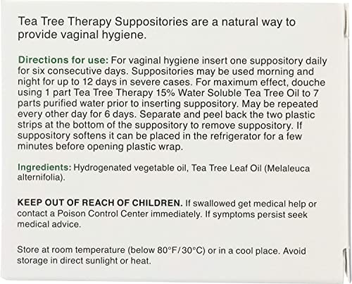 Tea Tree Suppository - 6 suppositories Tea Tree Therapy Au supplements