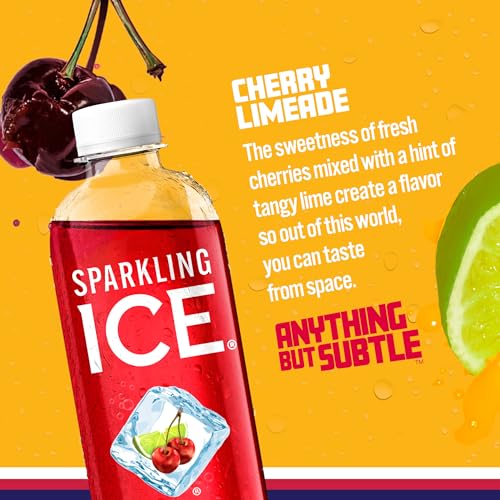 Sparkling Ice, Cherry Limeade Sparkling Water, Zero Sugar Flavored Water, with Vitamins Sparkling ICE Au supplements