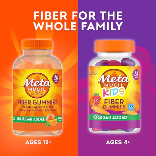 Metamucil Fiber Supplement Gummies, Sugar Free Orange Flavor, 5g Prebiotic Plant Based Metamucil Au supplements