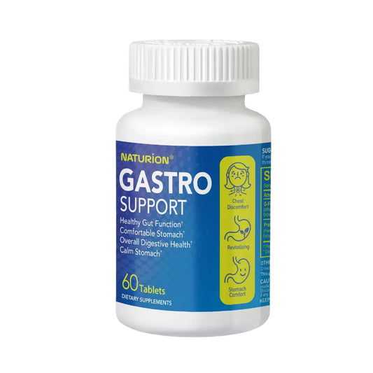 Gastro Support – Digestive Health Supplement with G-FOS Blend, Organic Ginger Root, Licorice Extract, Mastic Gum & Pomegranate – Supports Digestive Comfort & Gut Balance – 60 Tablets, 60 Day Supply NATURIONAu supplements