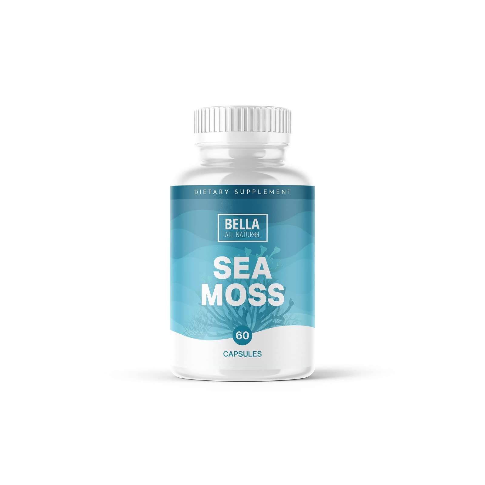Bella All Natural Sea Moss Vitamins | Pure Sea Moss | Irish Sea Moss, 60 Capsules Bella All Natural Au supplements