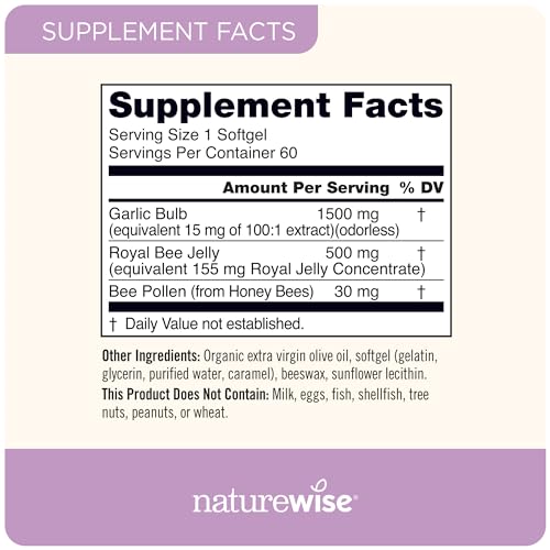 NatureWise Garlic Odorless Softgels 1500mg Support Teeth & Immune System Health NatureWise Au supplements