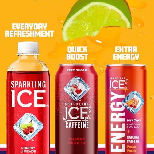 Sparkling Ice, Cherry Limeade Sparkling Water, Zero Sugar Flavored Water, with Vitamins Sparkling ICE Au supplements