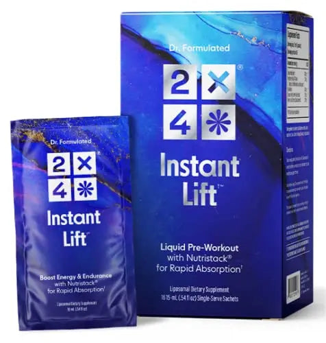 2X4 Instant Lift Pre-Workout, Non-GMO, Sugar Free, Dairy Free, Orange Burst, 16 Single 2X4AU supplements