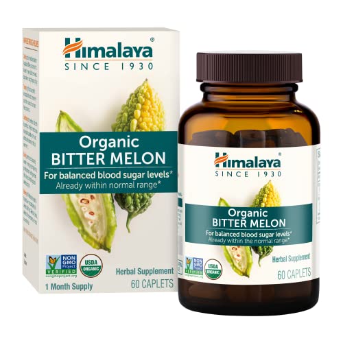 Himalaya Organic Bitter Melon for Glucose Metabolism, 660 mg, 60 Caplets, 1 Month Supply Himalaya Au supplements