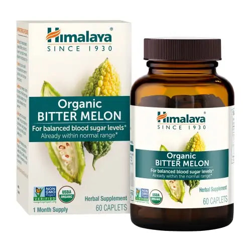 Himalaya Organic Bitter Melon for Glucose Metabolism, 660 mg, 60 Caplets, 1 Month Supply Himalaya uk supplements