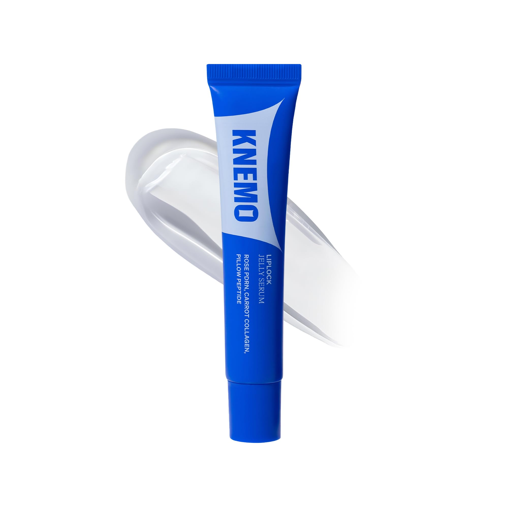 KNEMO LipLock Jelly Serum for Dry Lips, Long-Lasting, Hydrating, Plumping, Glossy Mask with Rose PDRN, Carrot Collagen, Pillow Peptide, Moisturizing Tinted Lip Balm. (Crystal Clear) KNEMO Au supplements
