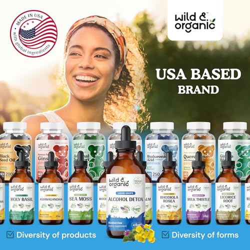 Wild & Organic Alcohol Detox Supplement - Liver Cleance & Repair Formula - Anti Alcohol Wild & OrganicUS supplements