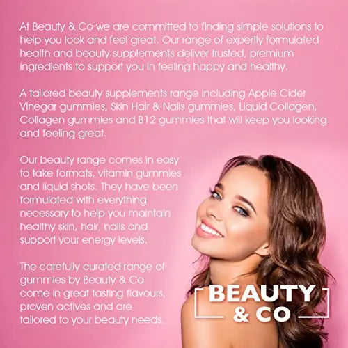 Beauty & Co Collagen Gummies by - 120 Marine Collagen Gummies with Biotin, Vitamin C & Selenium (120) Beauty & Co uk supplements