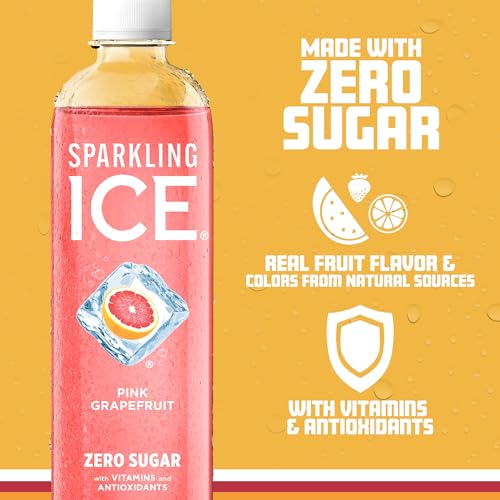 Sparkling Ice, Pink Grapefruit Sparkling Water, Zero Sugar Flavored Water, with Antioxidants Sparkling ICE Au supplements