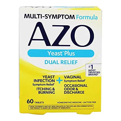 AZO Yeast Plus Tablets 60 ea (Pack of 6) - Packaging May Vary AZOAU supplements