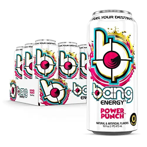 Bang Energy Power Punch, Sugar-Free Energy Drink, 16-Ounce (Pack of 12) BANGAU supplements