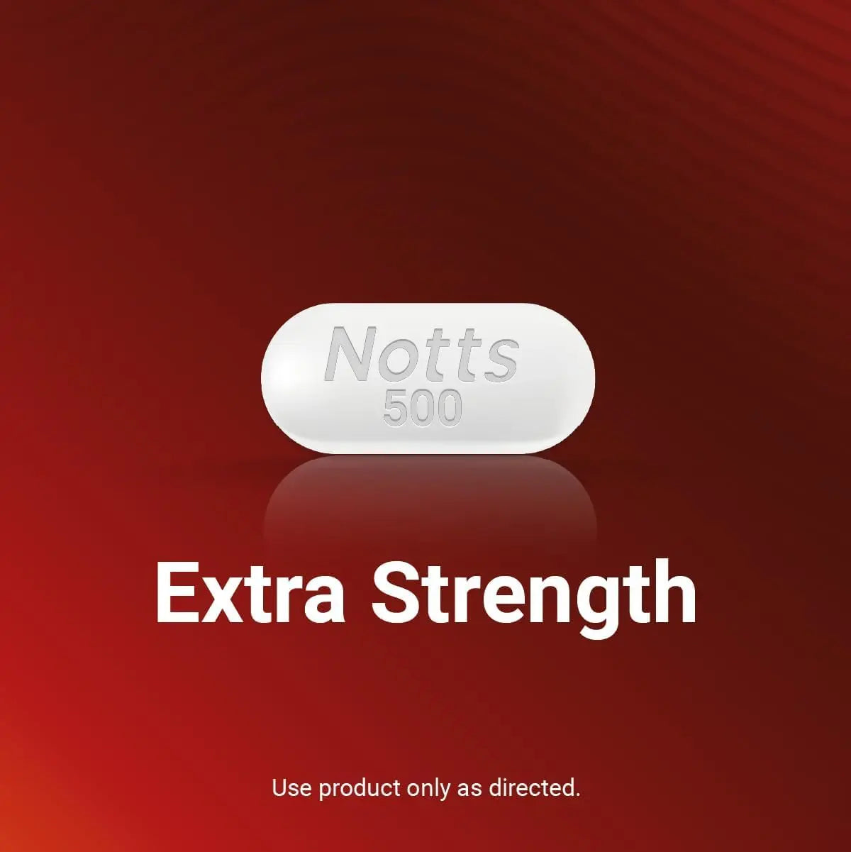 NOTTS Extra Strength 500 mg Caplets with Acetaminophen, Pain Reliever and Fever Reducer for Headache, Backache and Toothache, 100 Count NOTTS Au supplements