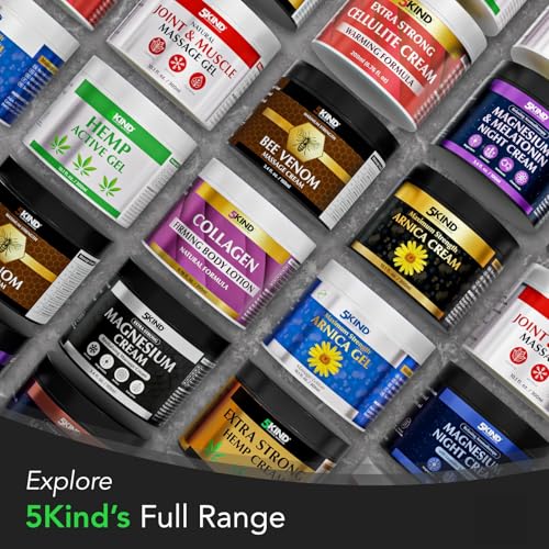 5kind Extra Strong Hemp Cream 6.76 fl oz - Maximum Strength - Natural Topical Cream - Muscle Rub for Lower Back, Joints, Neck, Knees, Shoulders 5kind clinical skincare Au supplements