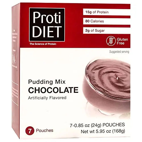 Protidiet Chocolate Flavor High Protein Instant Pudding Mix (7-5.9 oz Pouches) (Chocolate) ProtiDIETAU supplements