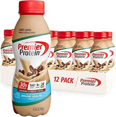 Premier Protein Shake, Café Latte Liquid, 30g Protein, 1g Sugar, 24 Vitamins & Minerals Premier ProteinAU supplements