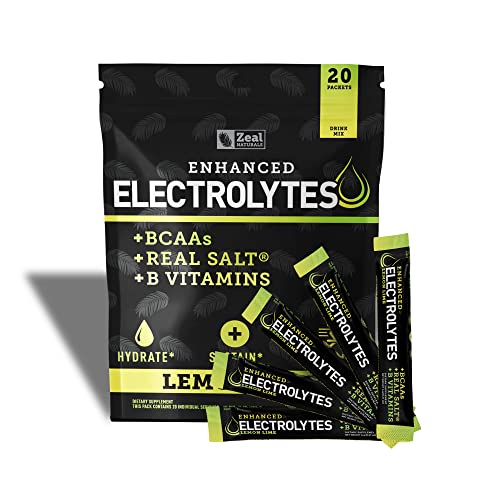 Enhanced Electrolyte Powder Stick Packs (Lemon Lime - 20 Packets) Sugar Free Zeal Naturals Au supplements