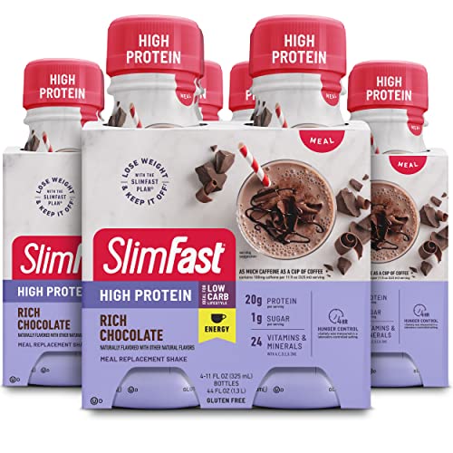 SlimFast Advanced Energy High Protein Meal Replacement Shake, Rich Chocolate, 20g SlimFast Au supplements