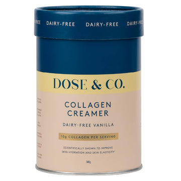 Dose & Co Dairy-Free Collagen Creamer - Vanilla 340g, Vanilla DOSE & CO Au supplements