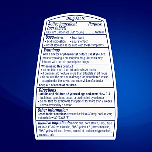 TUMS Antacid Chewable Tablets, Extra Strength for Heartburn Relief, Assorted Fruit TUMS Au supplements