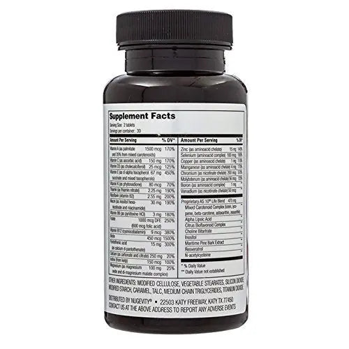Nugevity AS 10® Life – Stress, Immune Support and Anti Aging Supplement - Multivitamin and Antioxidants Tablet, Resveratrol, Alpha Lipoic Acid Nugevity Au supplements