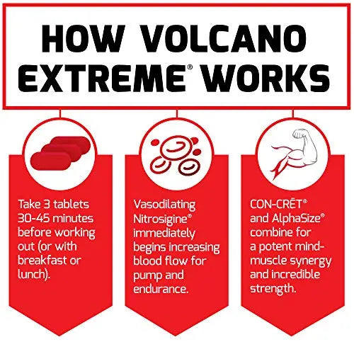 Force Factor Volcano Extreme Pre Workout Nitric Oxide Booster Supplement for Men Force FactorAU supplements
