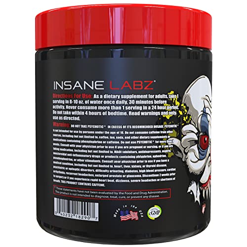 Insane Labz Psychotic, High Stimulant Pre Workout Powder, Extreme Lasting Energy Insane Labz Au supplements
