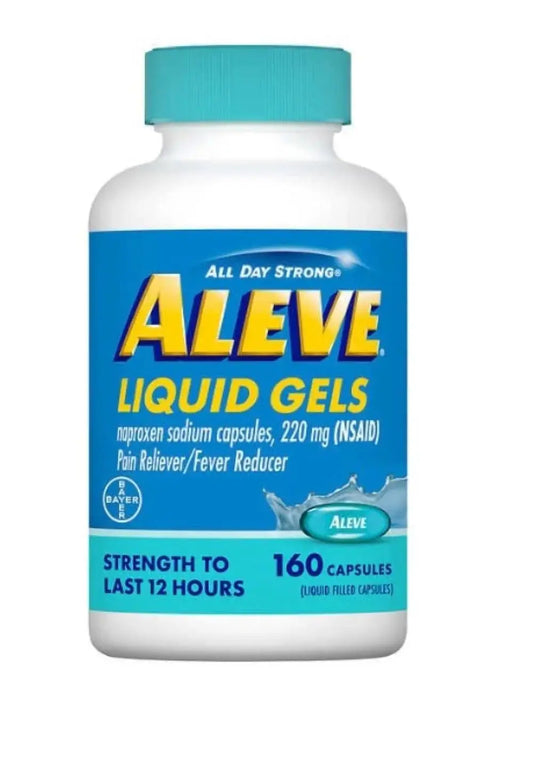 Aleve Liquid Gels Naproxen Sodium Capsules, 220 mg (NSAID) Pain Reliever/Fever Reducer AleveAu supplements