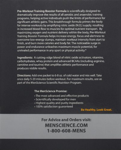 MenScience Androceuticals Pre-Workout Training Booster Formula, 0.4 oz MenScience Au supplements